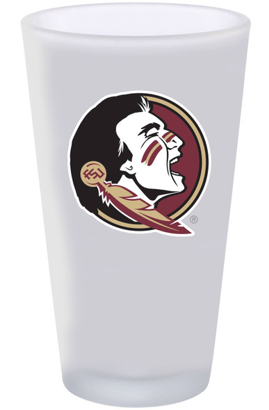 Florida State Seminoles 16oz Frosted Pint Glass Color Logo