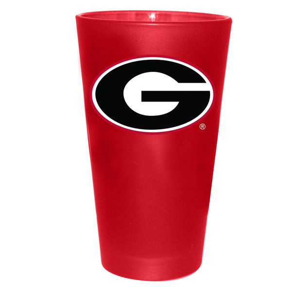 Georgia Bulldogs 16oz Color Frosted Pint Color Logo