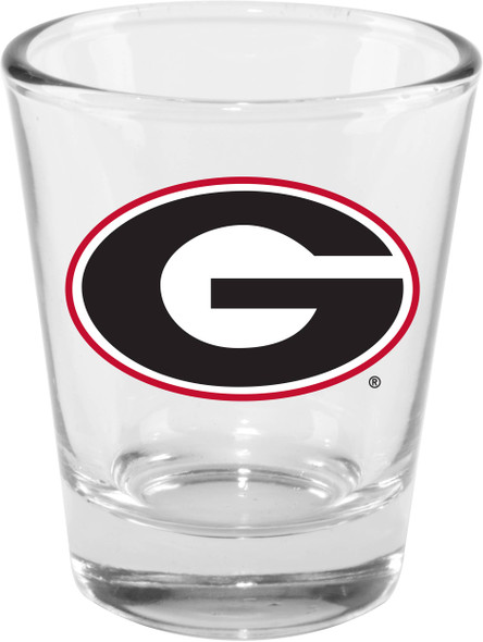 Georgia Bulldogs 2oz Clear Collector Glass