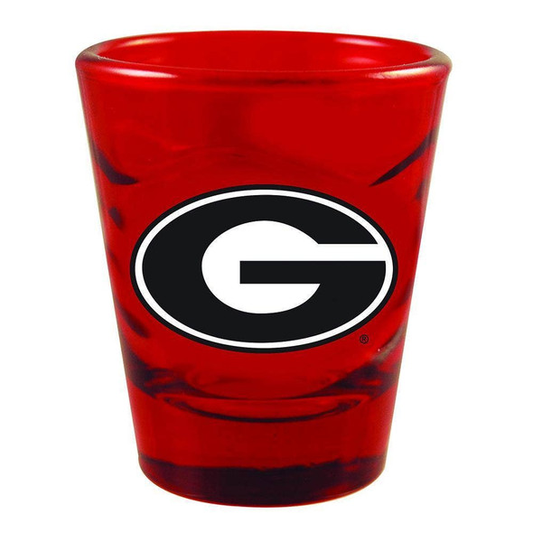 Georgia Bulldogs Swirl Clear Collect Glass