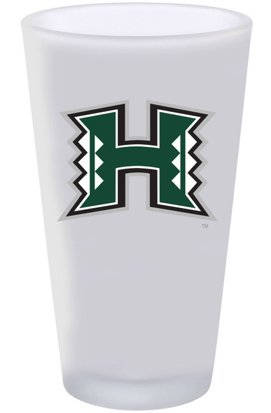 University of HawaiÕi 16oz Frosted Pint Glass Color Logo