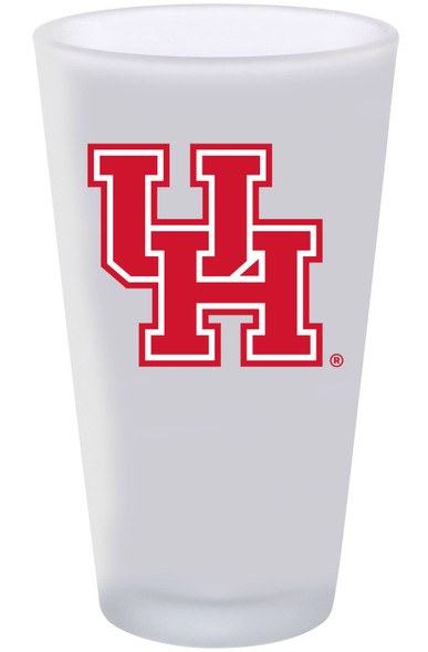 University of Houston 16oz Frosted Pint Glass Color Logo