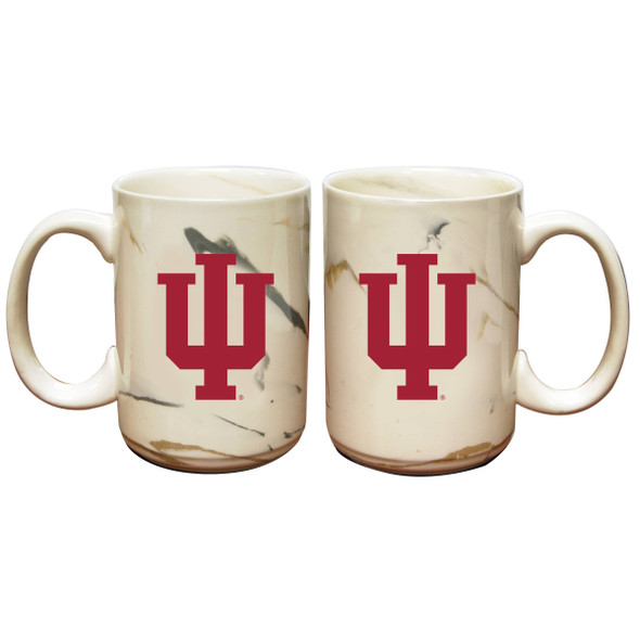 Indiana Hoosiers Marble Ceramic Mug