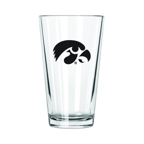 Iowa Hawkeyes 16oz Pint Glass w/Color Logo