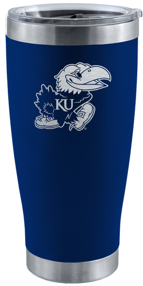 Kansas Jayhawks 20oz Royal Blue Tumbler w/Etched Logo