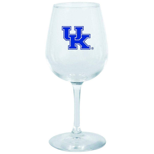 Kentucky Wildcats 12.75oz Stem Wine Glass Color Logo