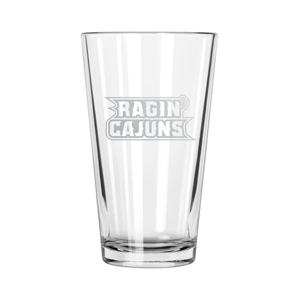 Louisiana at Lafayette 16oz Pint Glass w/Etched Logo