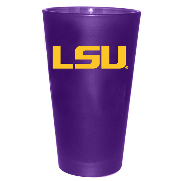 LSU Tigers 16oz Color Frosted Pint Color Logo