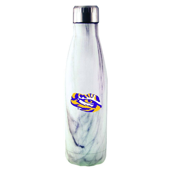 LSU Tigers Marble Stainless Steel Water Bottle