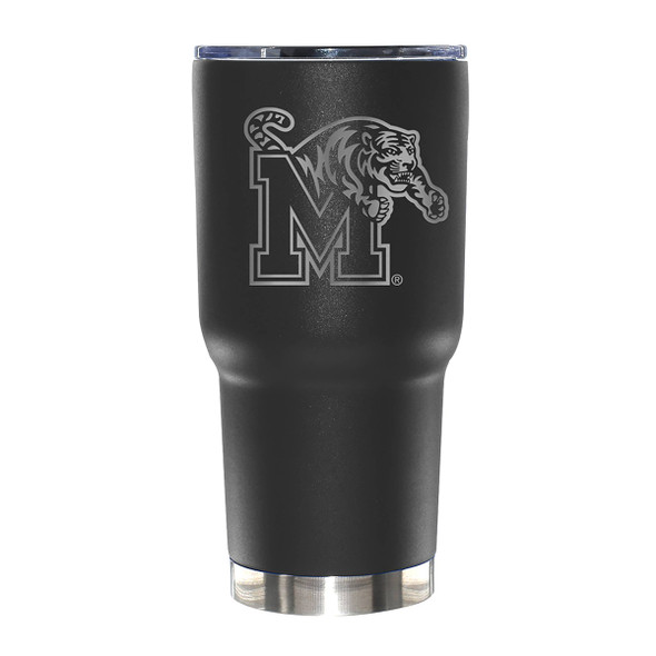 Memphis Tigers 30oz Black Etched Tumbler