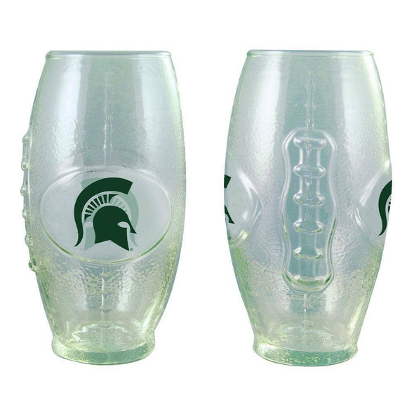 Michigan State Spartans Football Glass