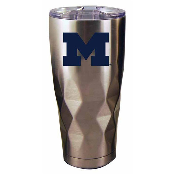 Michigan Wolverines 22oz Stainless Steel Diamond Tumbler