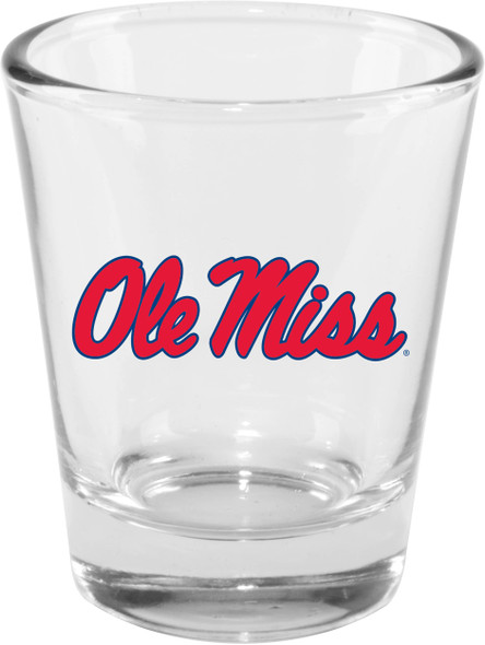Ole Miss Rebels 2oz Clear Collector Glass