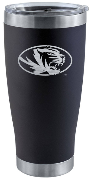 Missouri Tigers 20oz Black Tumbler w/Etched Logo