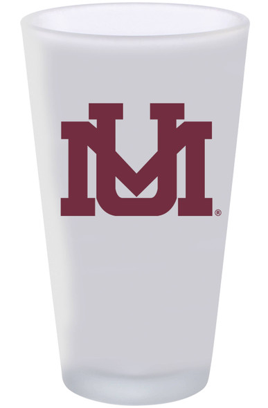 Montana Grizzlies 16oz Frosted Pint Glass Color Logo