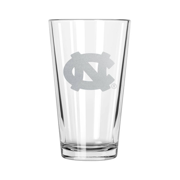 North Carolina Tar Heels 16oz Pint Glass w/Etched Logo