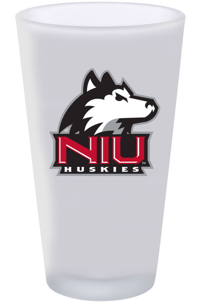 Northern Illinois 16oz Frosted Pint Glass Color Logo