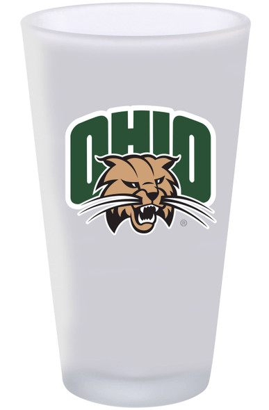 Ohio Bobcats 16oz Frosted Pint Glass Color Logo