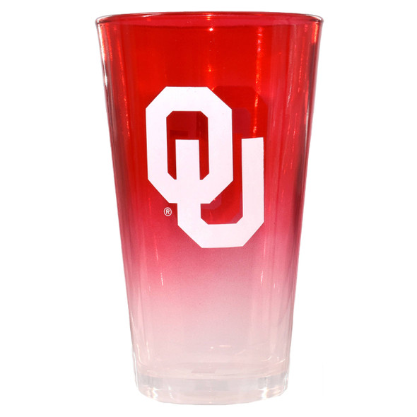 Oklahoma Sooners 16oz Ombre Pint Glass