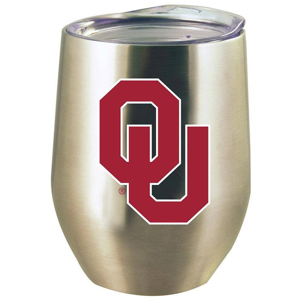 Oklahoma Sooners 12oz Stainless Stemless Tumbler