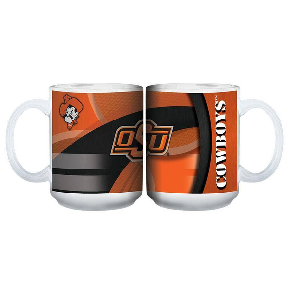 Oklahoma State Cowboys 15oz White Carbon Fiber Mug