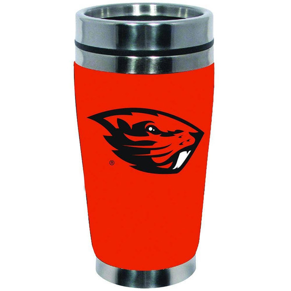 Oregon State Beavers 16oz Travel Mug with Neoprene Wrap