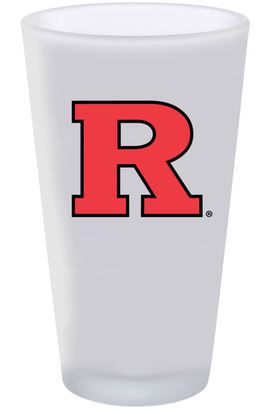Rutgers Scarlet Knights 16oz Frosted Pint Glass Color Logo