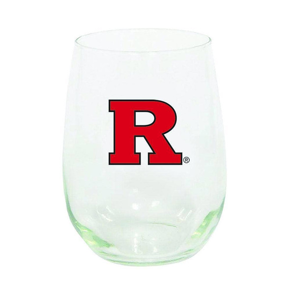 Rutgers Scarlet Knights 15oz Stemless Wine w/Color Logo
