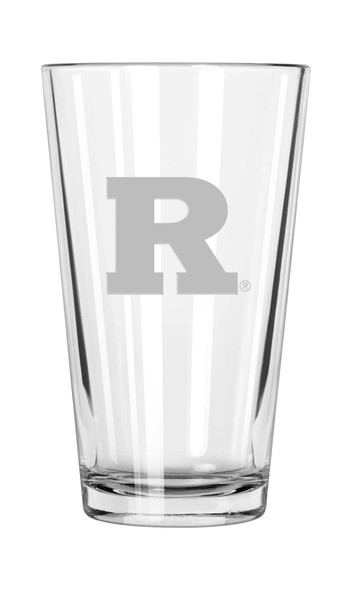 Rutgers Scarlet Knights 16oz Pint Glass w/Etched Logo