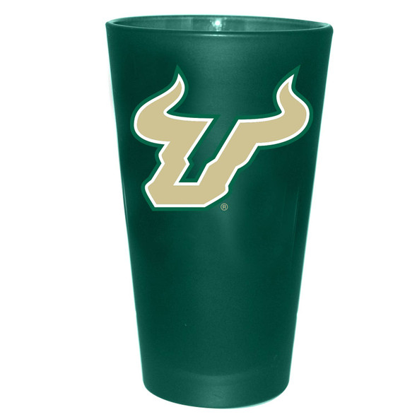 South Florida Bulls 16oz Color Frosted Pint Color Logo