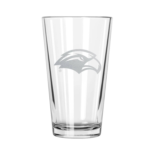 Southern Mississippi 16oz Pint Glass w/Etched Logo