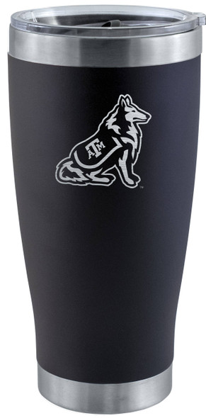 Texas A&M Aggies 20oz Black Tumbler w/Etched Logo