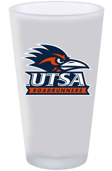 Texas at San Antonio 16oz Frosted Pint Glass Color Logo