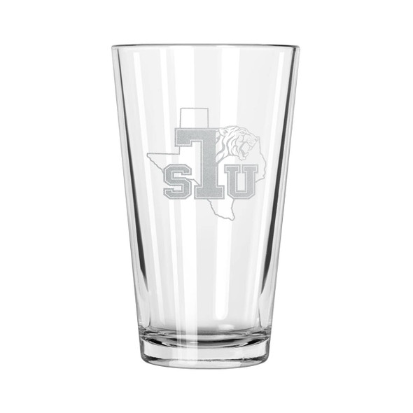 Texas Southern Tigers 16oz Pint Glass w/Etched Logo