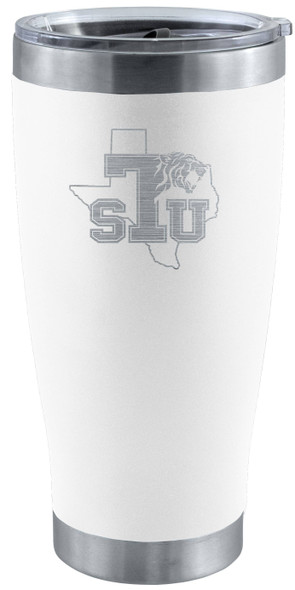 Texas Southern Tigers 20oz White Tumbler w/Etched Logo