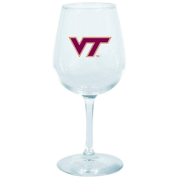 Virginia Tech Hokies 12.75oz Stem Wine Glass Color Logo