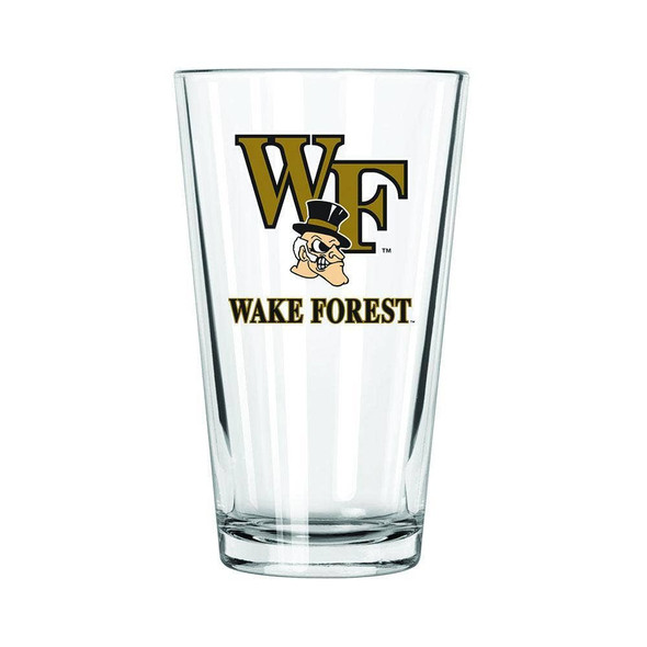 Wake Forest 16oz Pint Glass w/Color Logo
