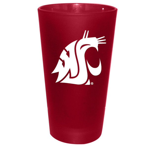 Washington State Cougars 16oz Color Frosted Pint Color Logo