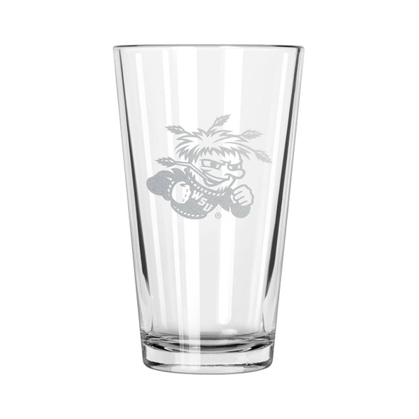 Wichita State Shockers 16oz Pint Glass w/Etched Logo