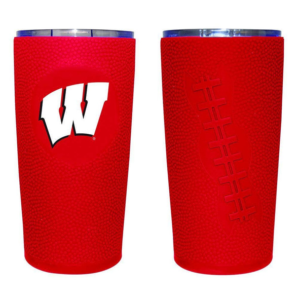 Wisconsin Badgers 20oz Tumbler w/Silicone Wrap