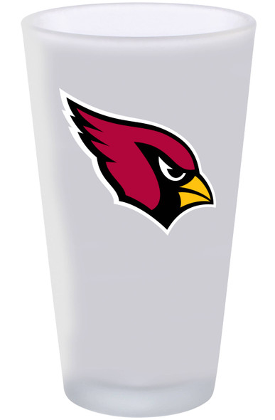 Arizona Cardinals 16oz Frosted Pint Glass Color Logo