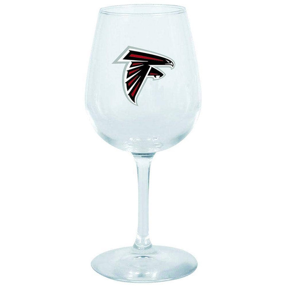 Atlanta Falcons 12.75oz Stem Wine Glass Color Logo