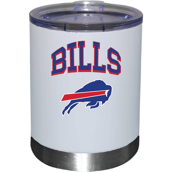 Buffalo Bills 12oz White Low-Ball Tumbler Color Logo