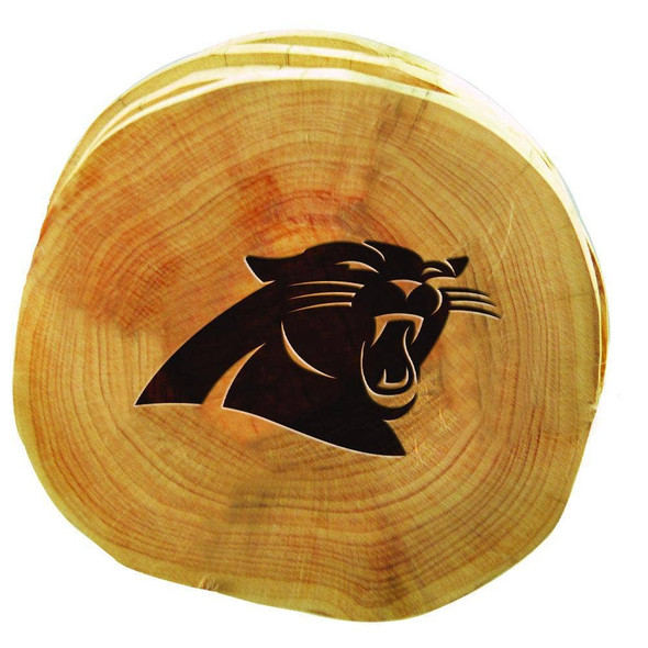 Carolina Panthers 4pk Wood Cut Coaster