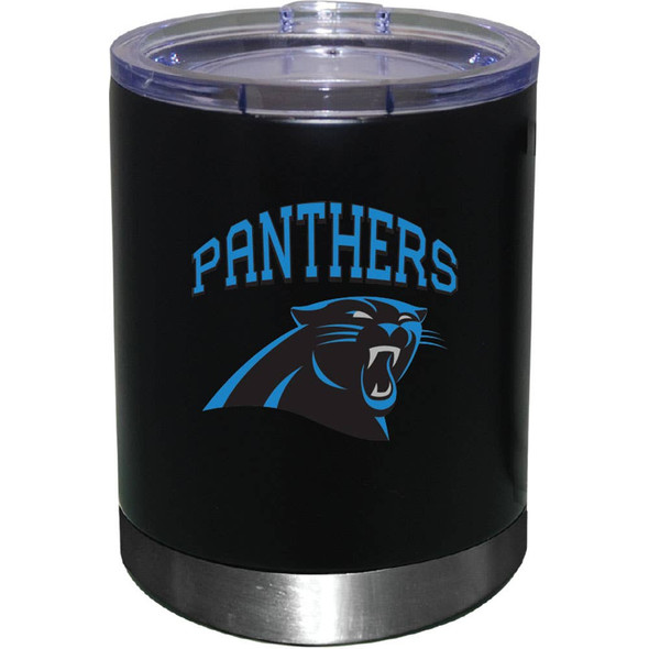 Carolina Panthers 12oz Black Low-Ball Tumbler Color Logo