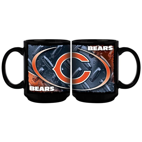 Chicago Bears 15oz Black Diamond Plate Mug