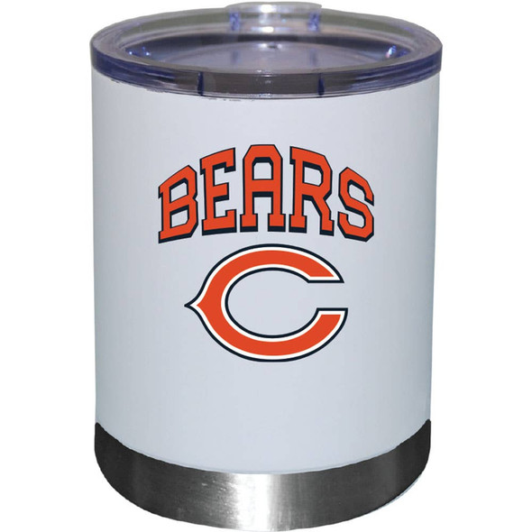 Chicago Bears 12oz White Low-Ball Tumbler Color Logo