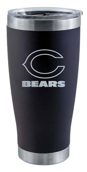 Chicago Bears 20oz Black Tumbler w/Etched Logo