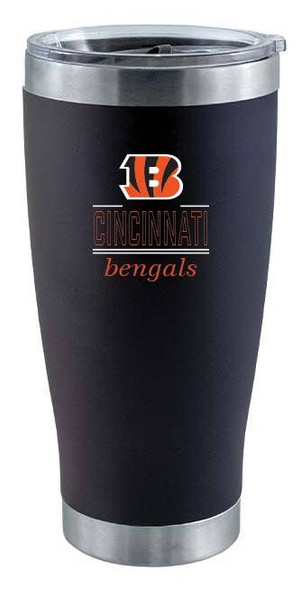 Cincinnati Bengals 20oz Black Tumbler w/Classic Crew Logo