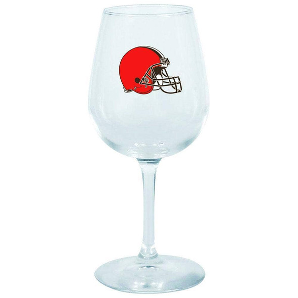 Cleveland Browns 12.75oz Stem Wine Glass Color Logo